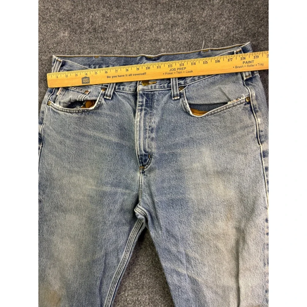 Carhartt Jeans Mens 36x30 Light‎ Blue Relaxed Fit Straight Leg Workwear Denim